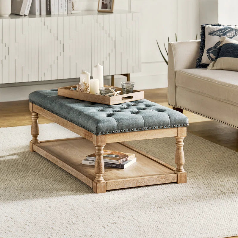 Furnishiaa Sheesham Wood Cocktail Storage Ottoman