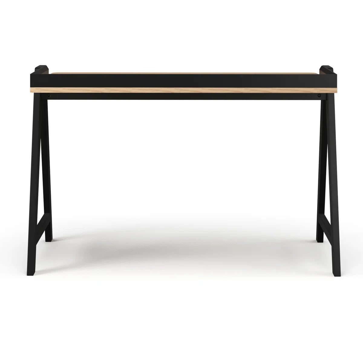 Furnishiaa Solid Wood Writing Desk – 120 cm Trestle Base