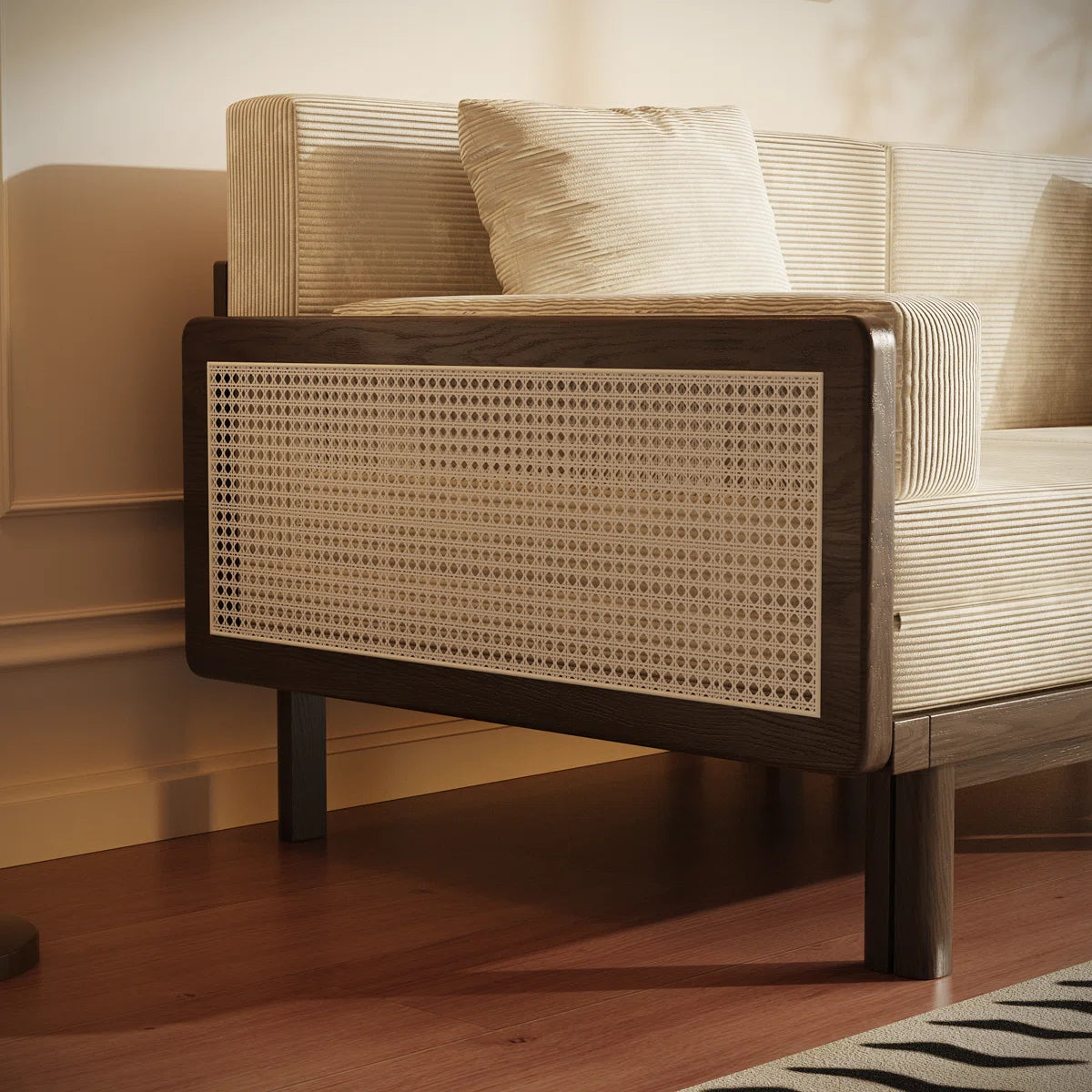 Furnishiaa Convertible Solid Sheesham Wood Sofa Bed