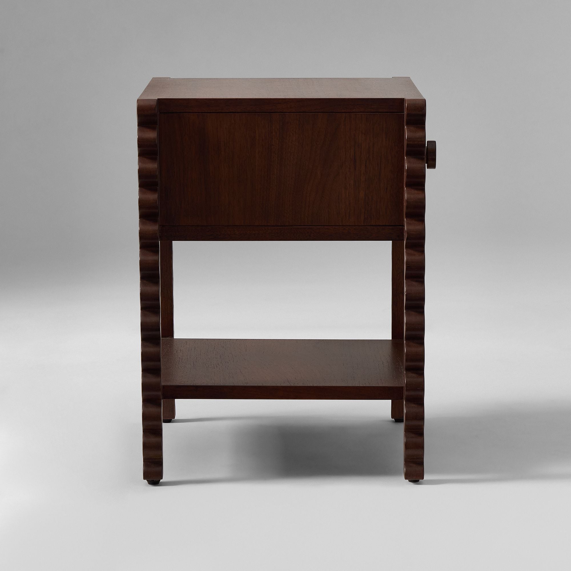 Furnishiaa Solid Sheesham Wood 1-Drawer Side Table with Shelf