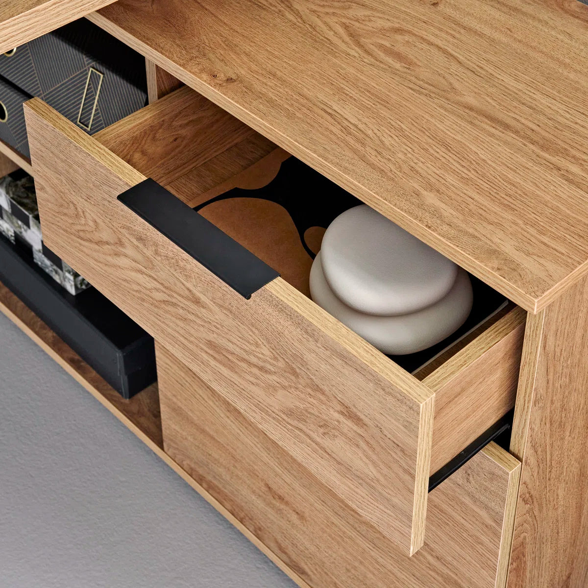 Furnishiaa Solid Sheesham Wood L-Shaped Corner Desk with Storage