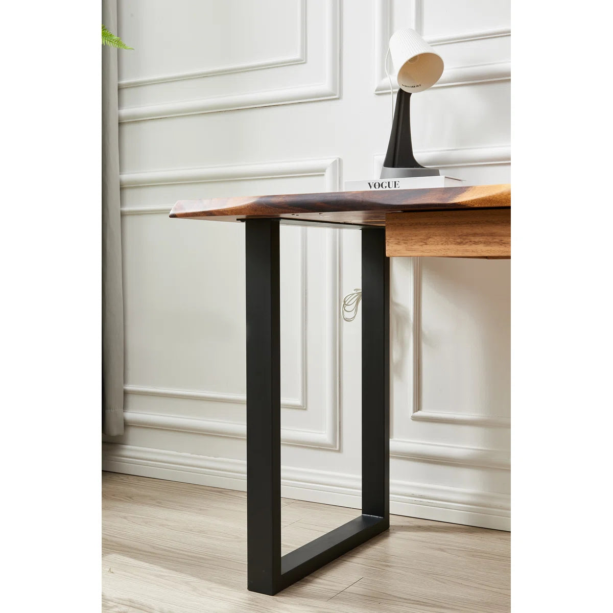 Furnishiaa Handcrafted Live-Edge Office Desk