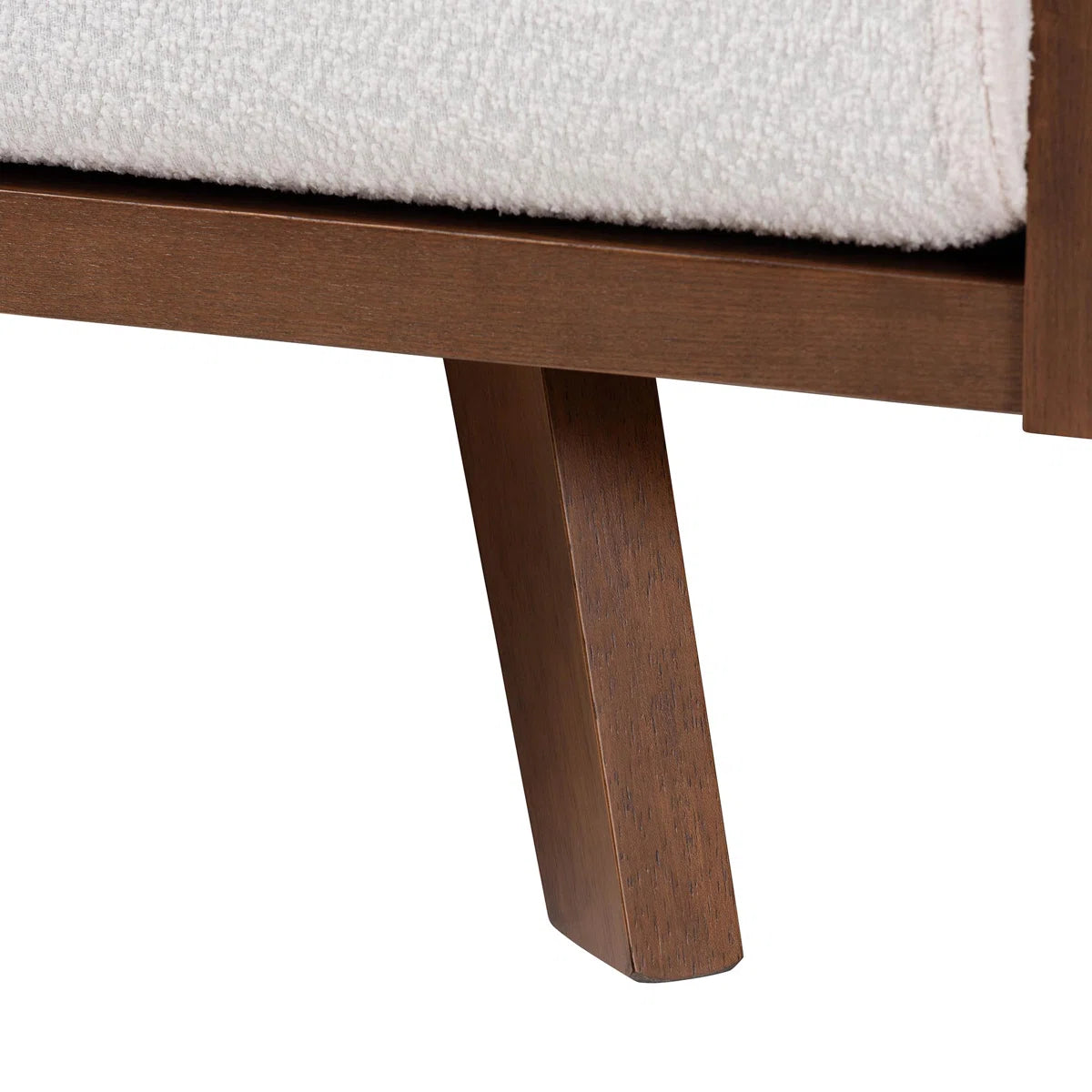 Furnishiaa Mid-Century Modern Boucle Fabric 2 Seater Sofa