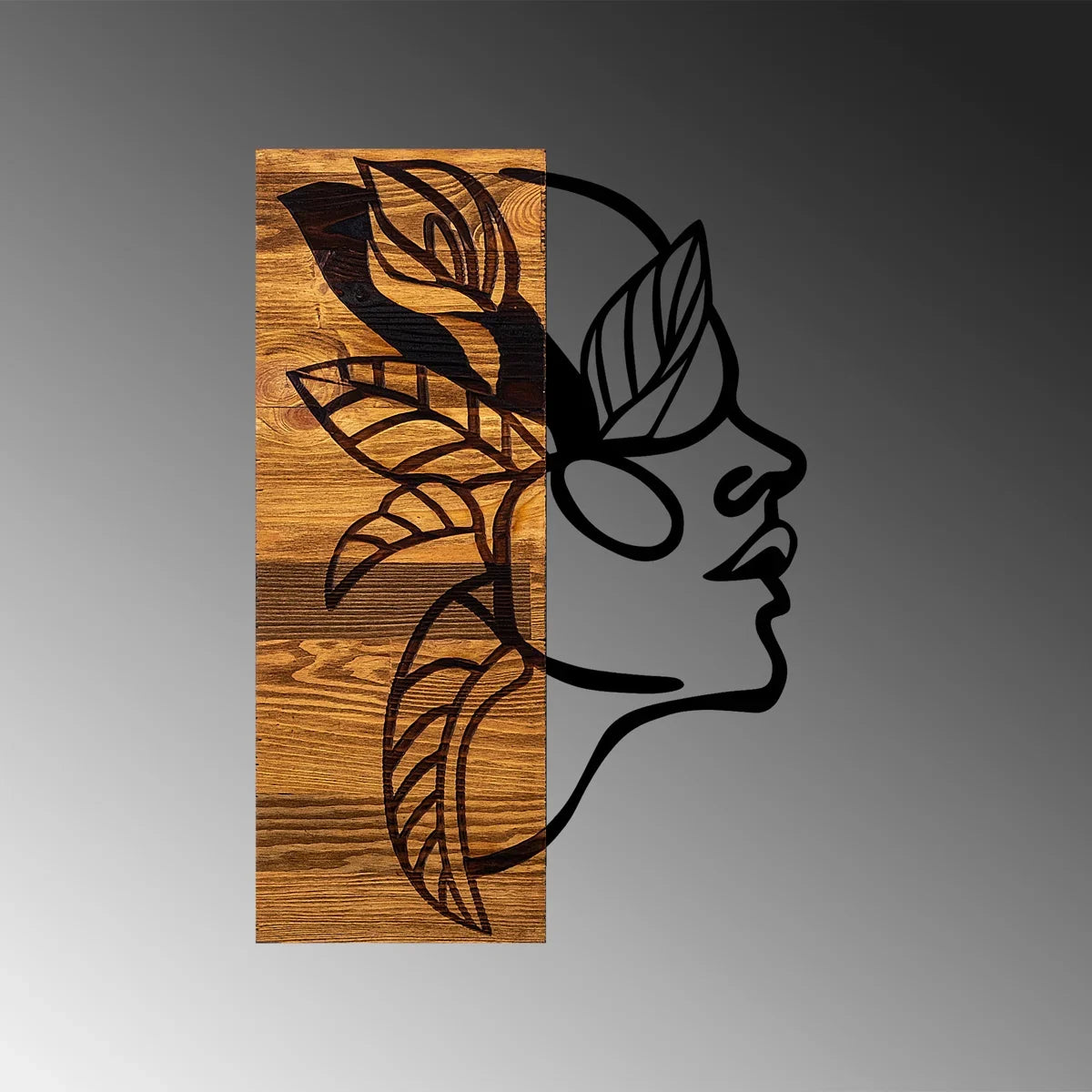 Furnishiaa Solid Sheesham Wood & Metal Decorative Wall Art