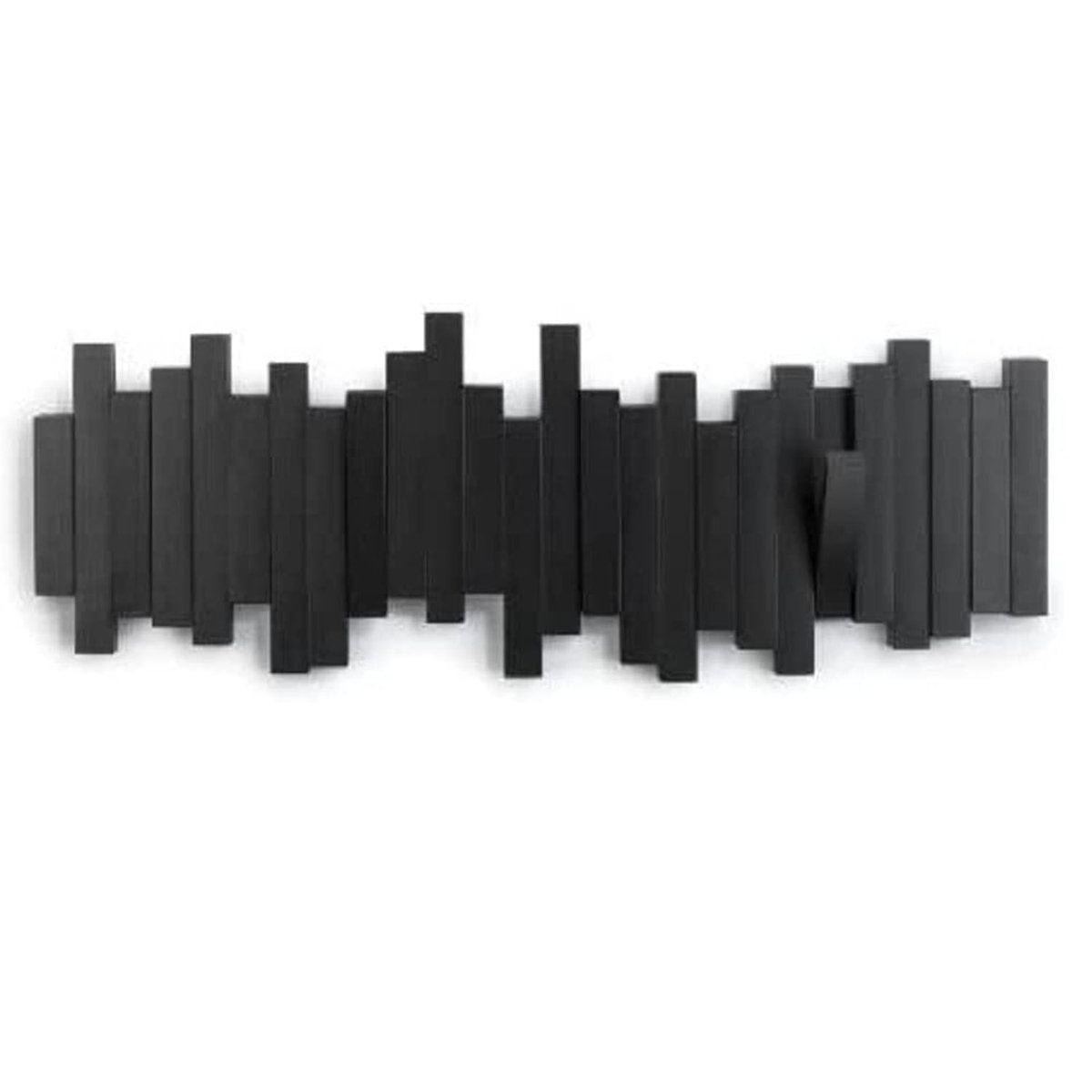 Furnishiaa Modern Wall-Mounted Coat Rack with Foldable Hooks (5 Hooks)