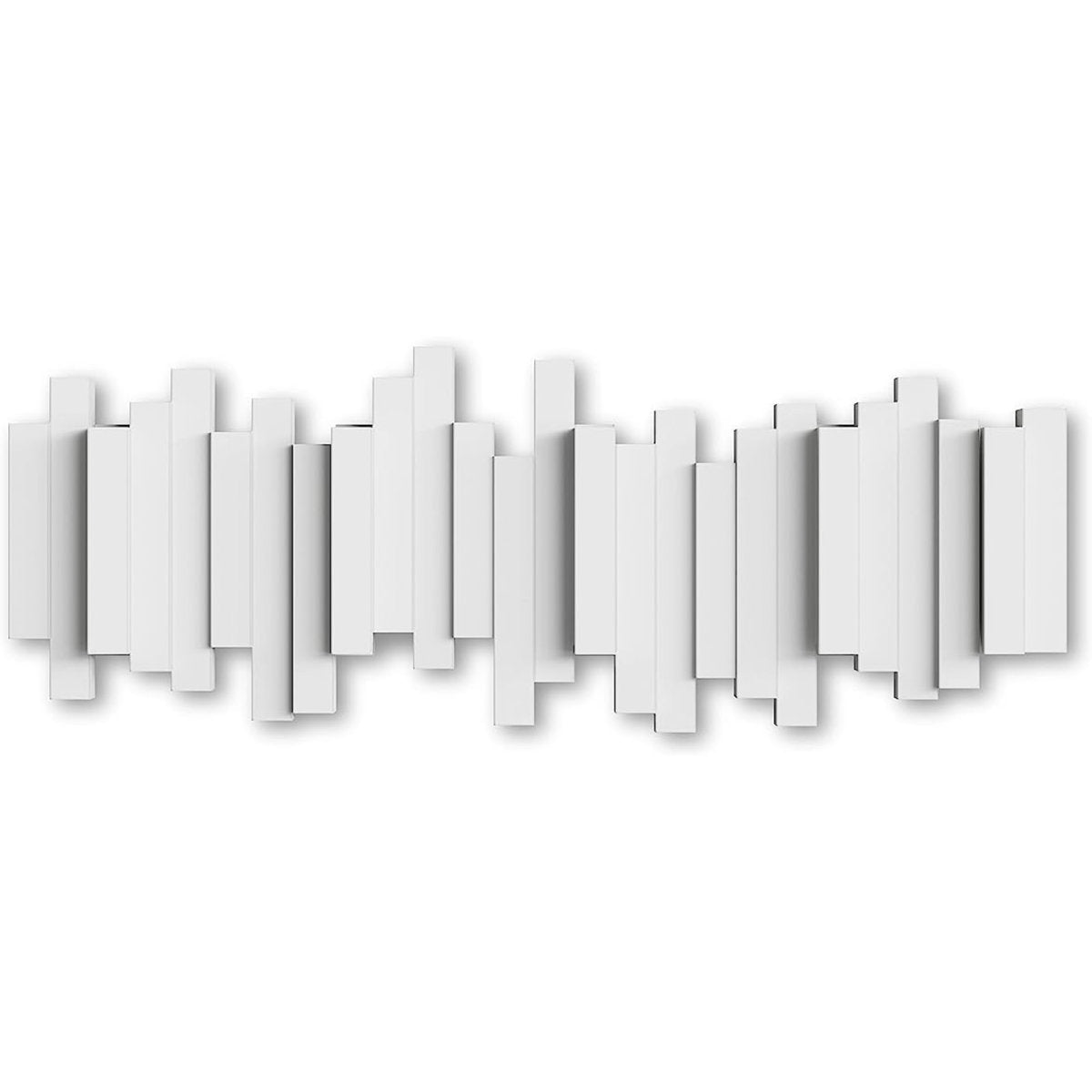 Furnishiaa Modern Wall-Mounted Coat Rack with Foldable Hooks (5 Hooks)