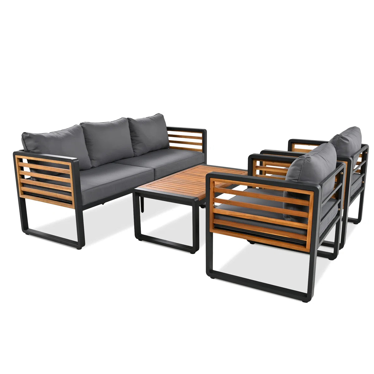 Furnishiaa 5-Seater Modular Outdoor Patio Conversation Set