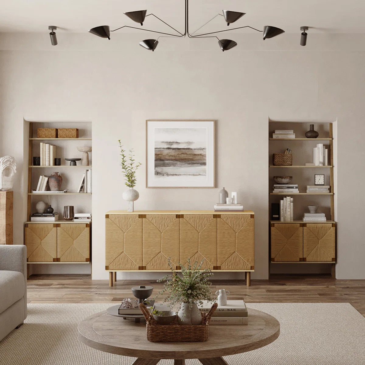 Furnishiaa Solid Sheesham Wood Accent Cabinet