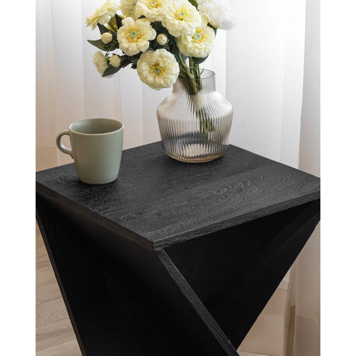 Furnishiaa Twisted Solid Sheesham Wood End Table – Handcrafted Accent Furniture