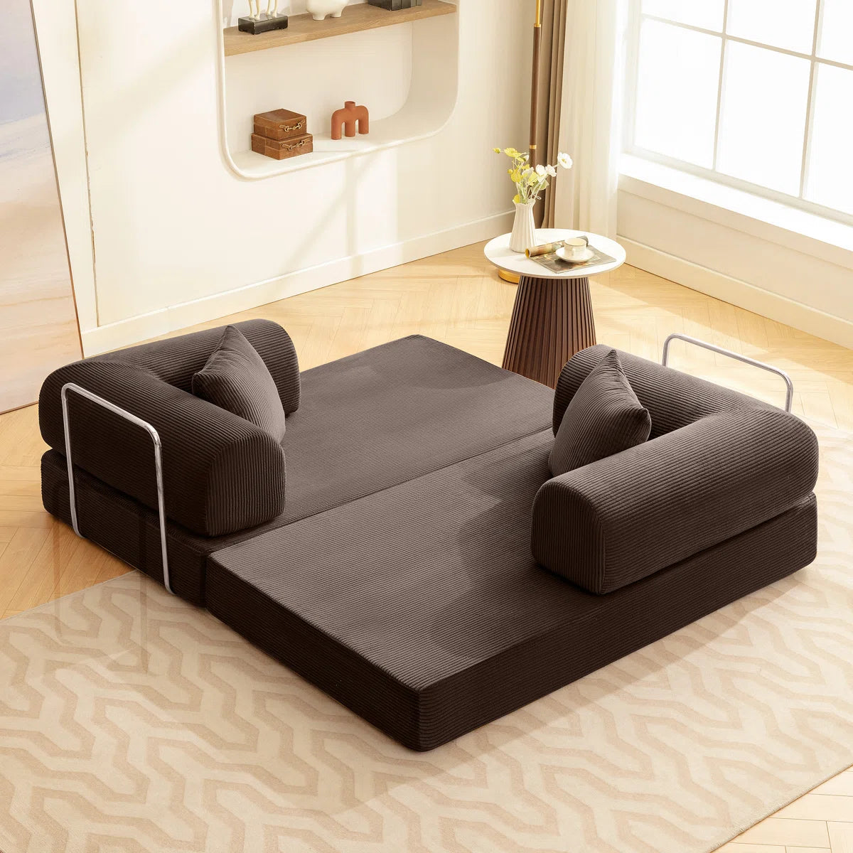 Furnishiaa Modular Convertible Sofa Bed with Washable Cover