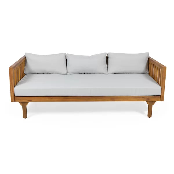 Furnishiaa Solid Wood Three Seater Natural Sofa For Living Room