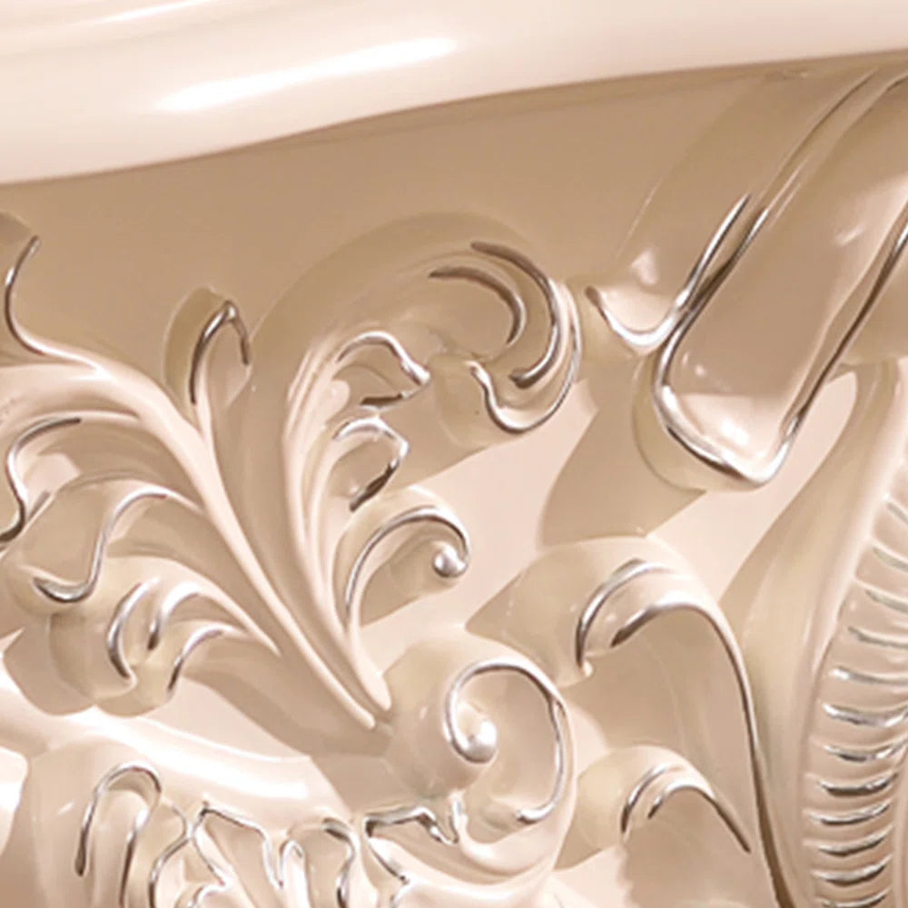 Furnishiaa Solid Sheesham Wood Electric Fireplace with Carved Mantel