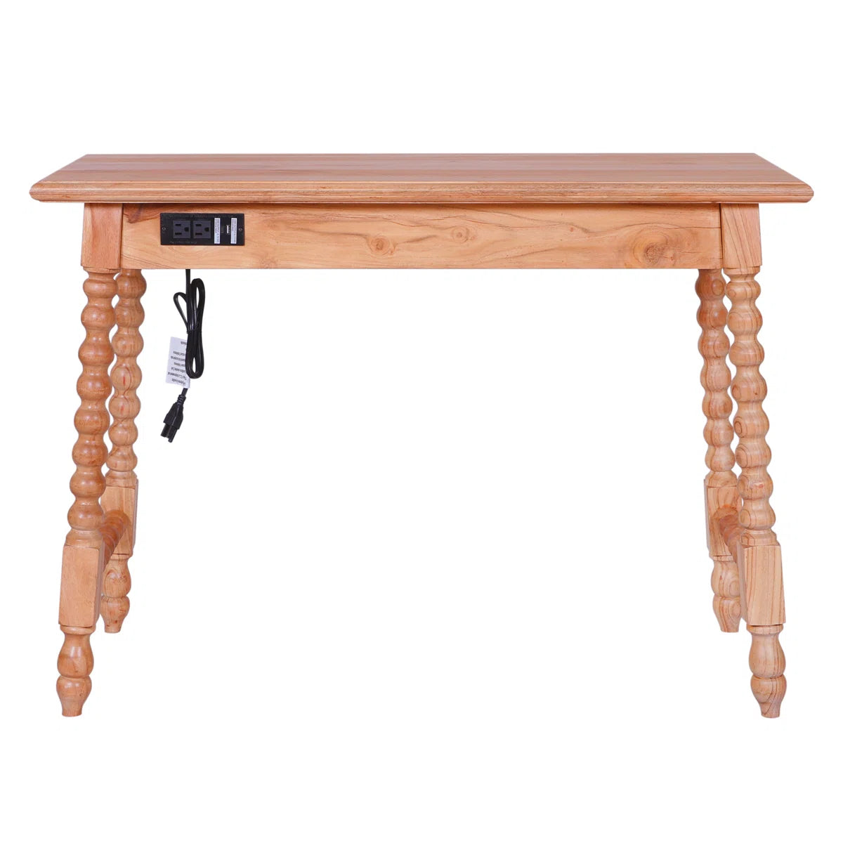 Furnishiaa Sheesham Wood Writing Desk with Drawer and Power Outlet – 43 Inch