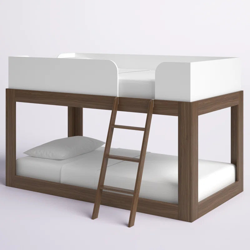 Furnishiaa Twin Over Twin Bunk Bed – Solid Sheesham Wood, Natural Finish