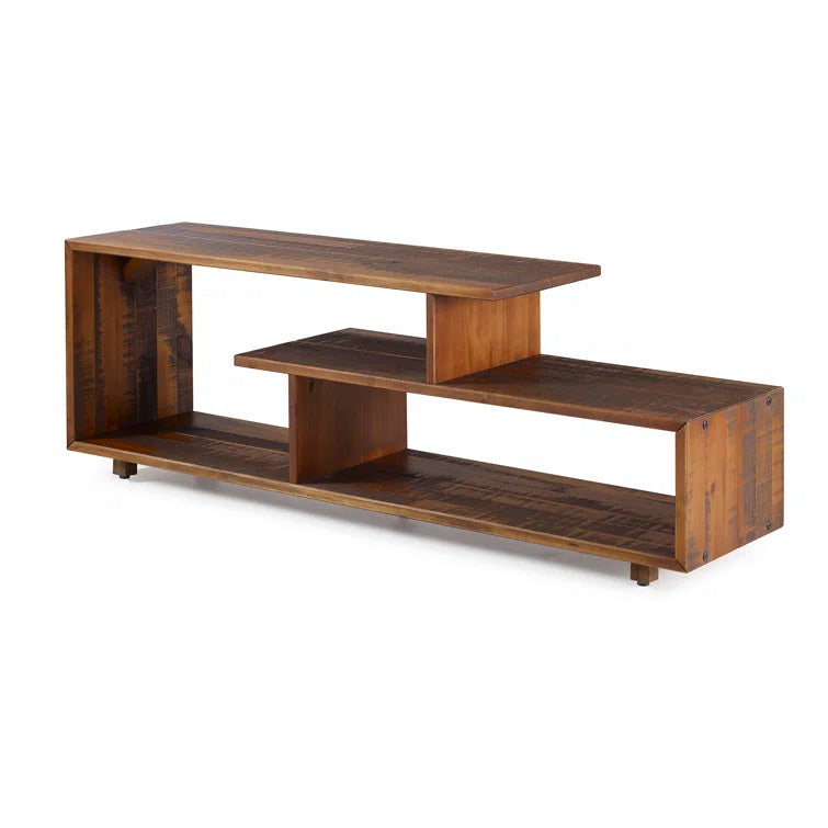 Furnishiaa Solid Sheesham Wood Rustic Modern Console & TV Stand