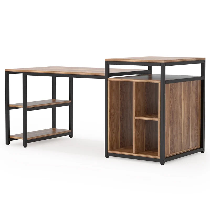 wood and metal Hdhmr With Lamination Simple Wooden Study Table, With Storage