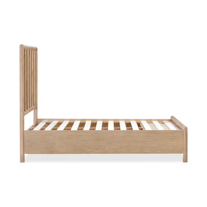 Furnishiaa Solid Sheesham Wood Platform Bed with Storage Drawers | Rustic Modern Bed Frame (Queen & King)
