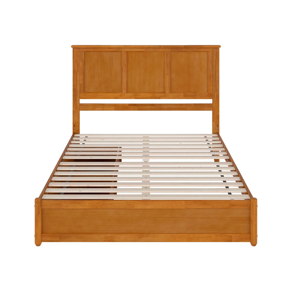 Furnishiaa Solid Sheesham Wood Platform Bed with Panel Footboard & Storage Drawers