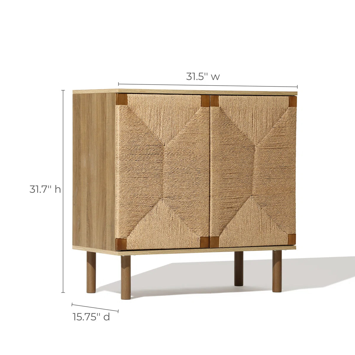 Furnishiaa Solid Sheesham Wood Accent Cabinet