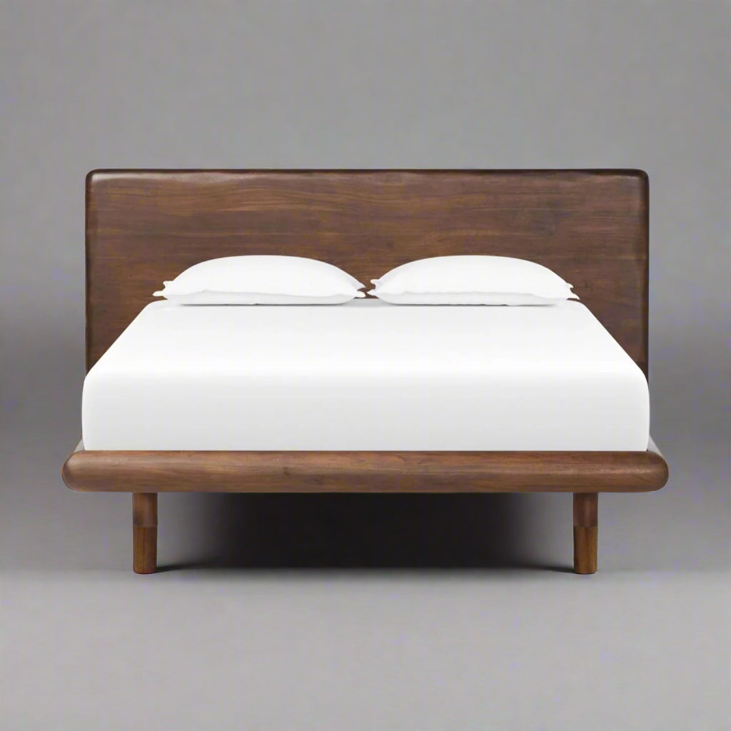 Furnishiaa Rustic Brown Acacia Bed: Perfect for Homes, Hotels, and Airbnbs