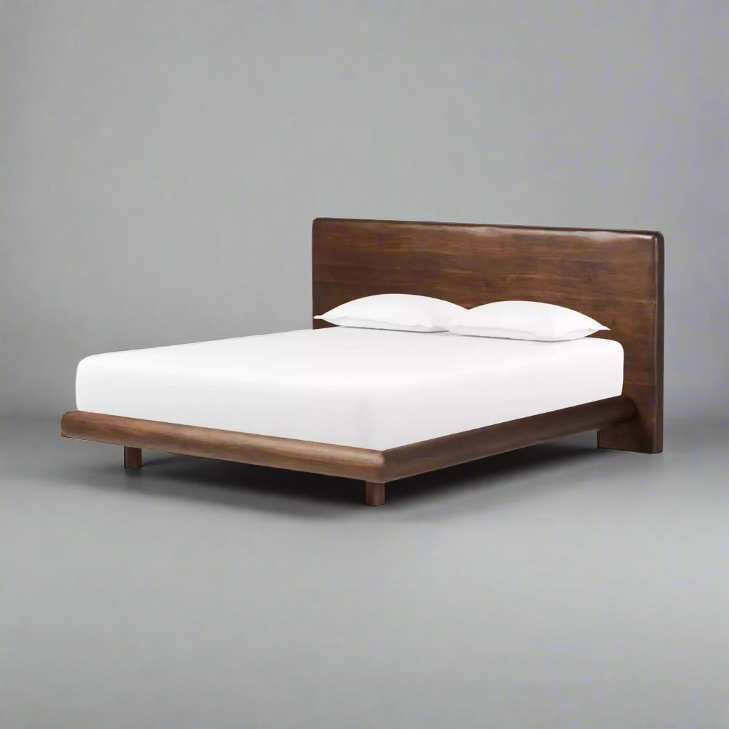 Furnishiaa Rustic Brown Acacia Bed: Perfect for Homes, Hotels, and Airbnbs