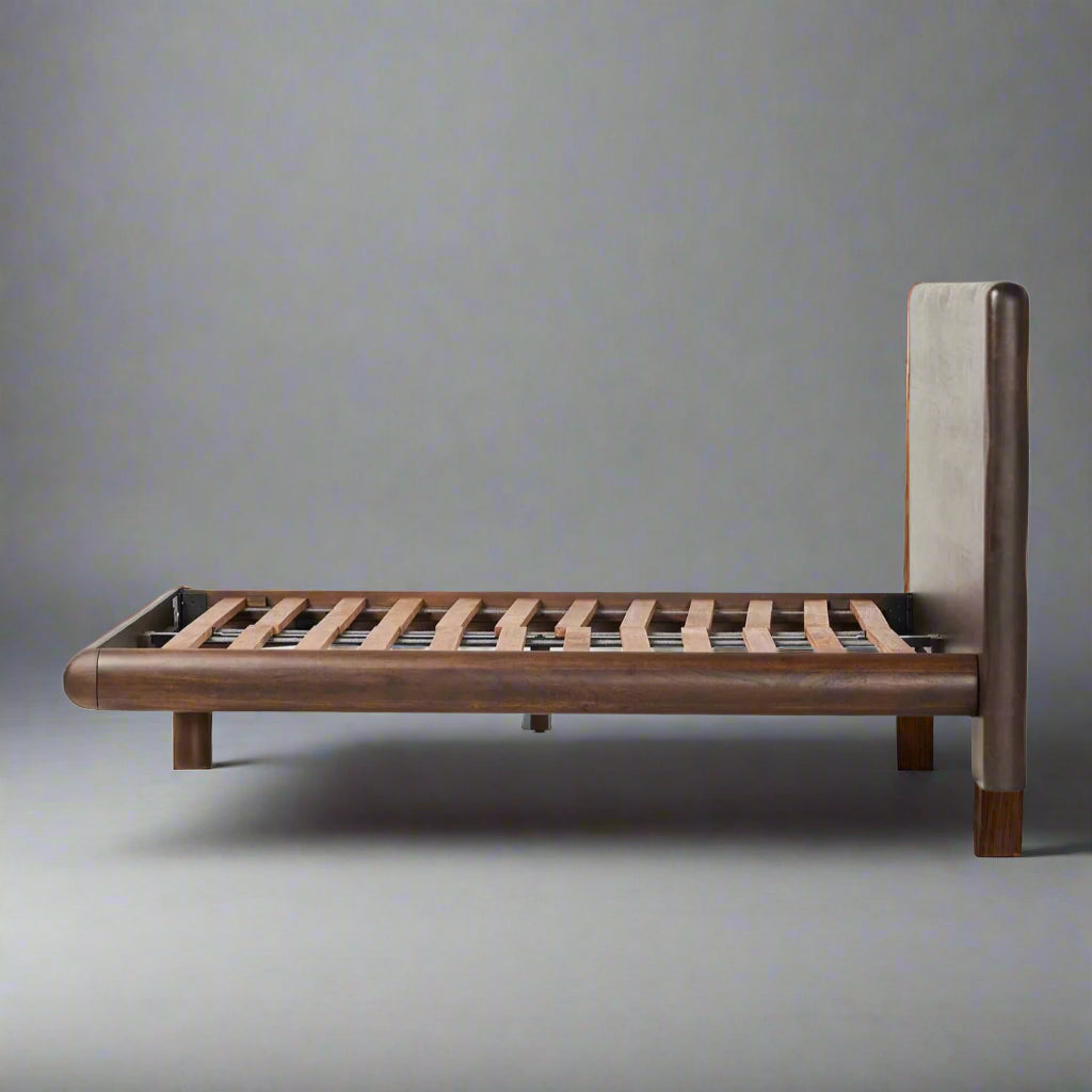 Furnishiaa Rustic Brown Acacia Bed: Perfect for Homes, Hotels, and Airbnbs