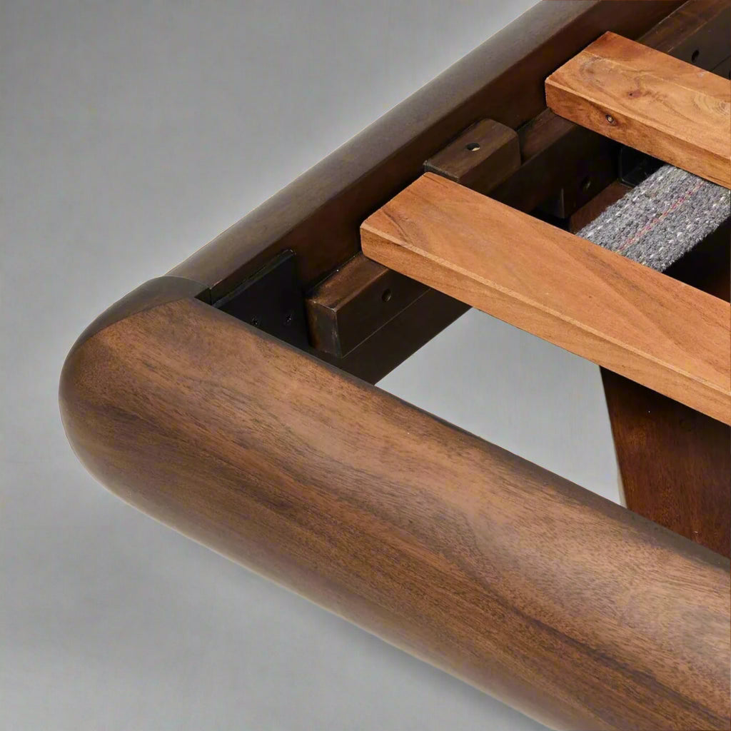 Furnishiaa Rustic Brown Acacia Bed: Perfect for Homes, Hotels, and Airbnbs