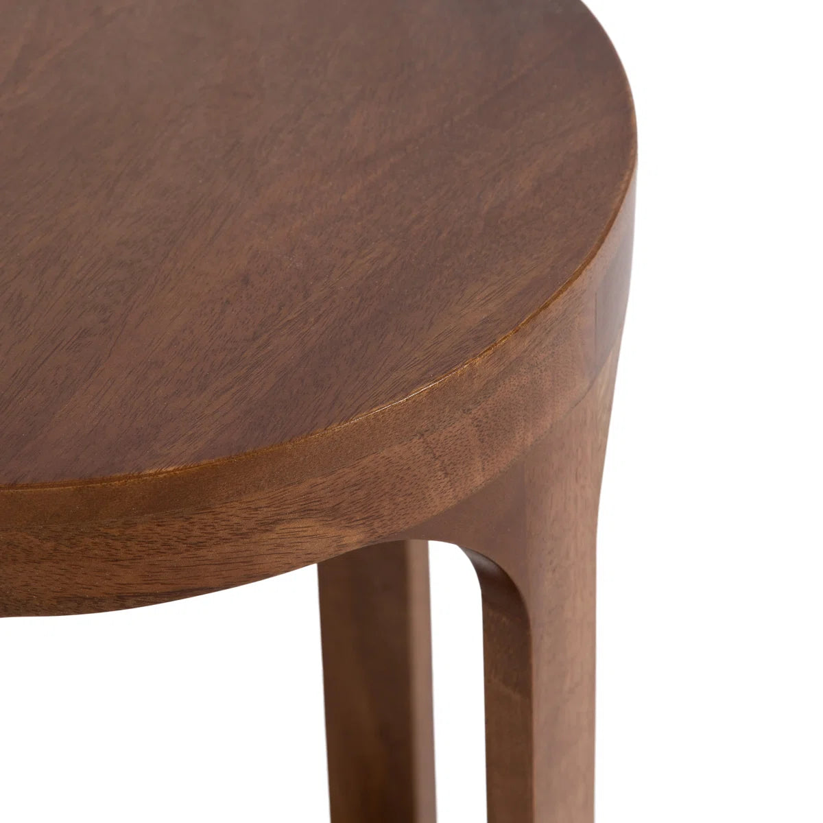Furnishiaa Solid Sheesham Wood Round End Table with Slatted Base