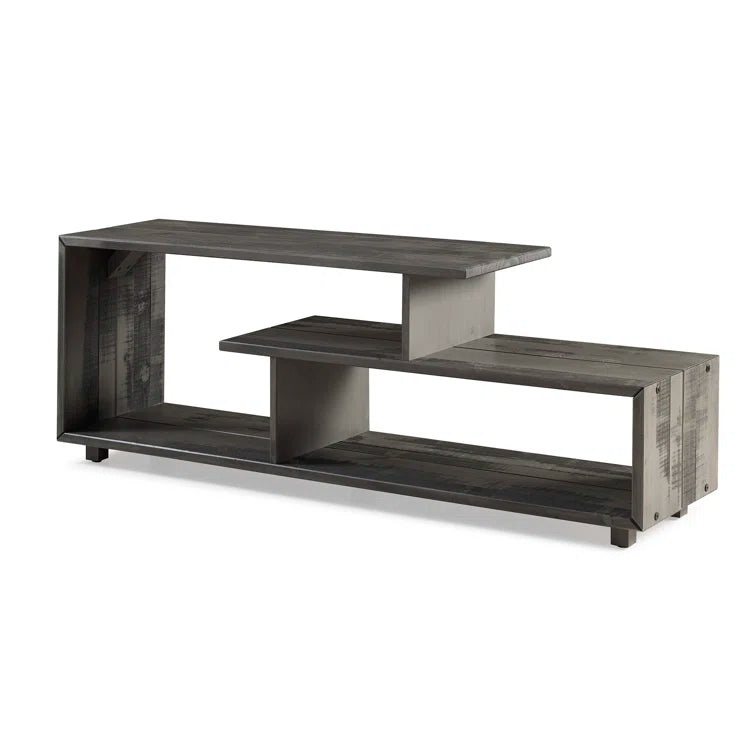Furnishiaa Solid Sheesham Wood Rustic Modern Console & TV Stand