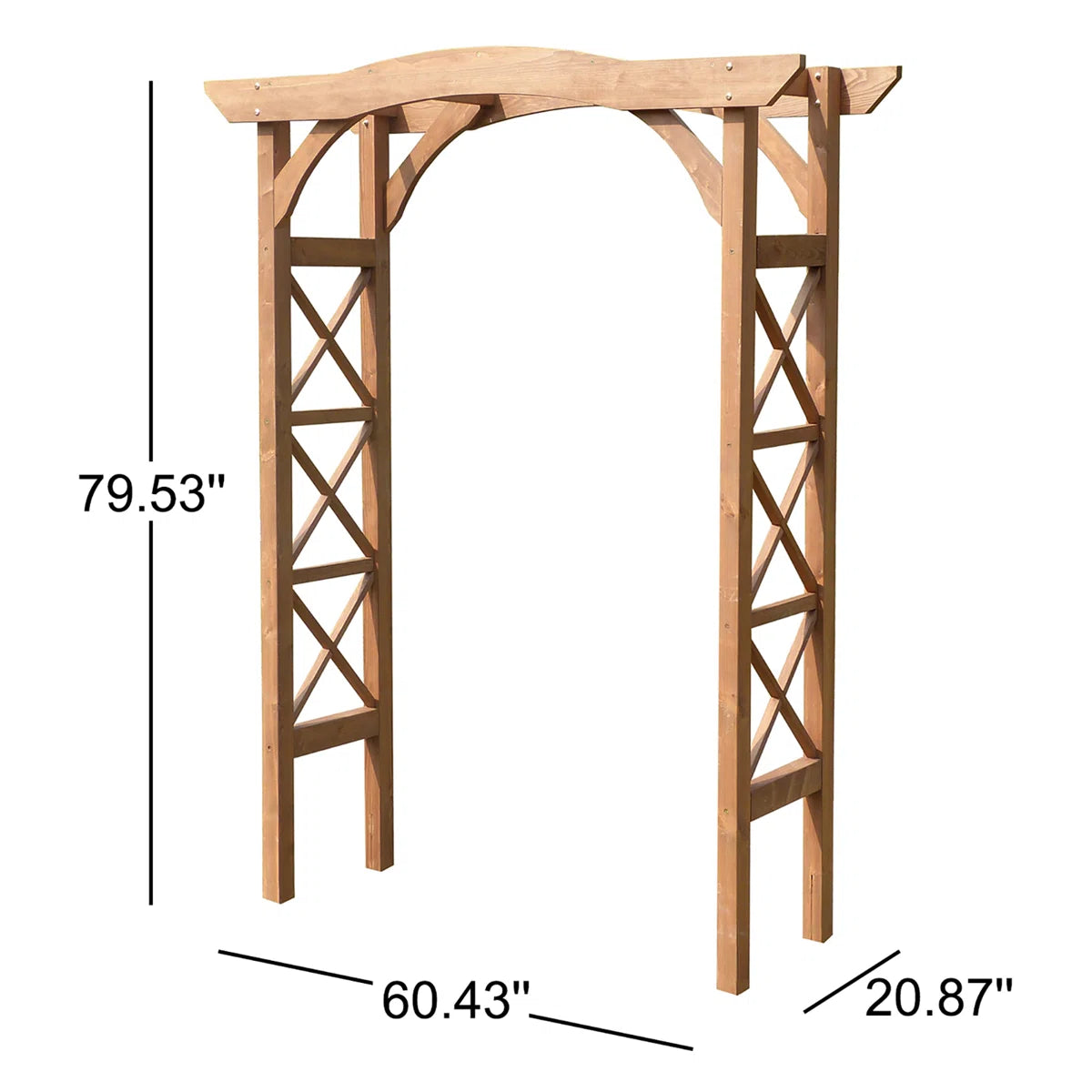Furnishiaa Solid Sheesham Wood Garden Arbor – Natural Finish with Climbing Plant Support