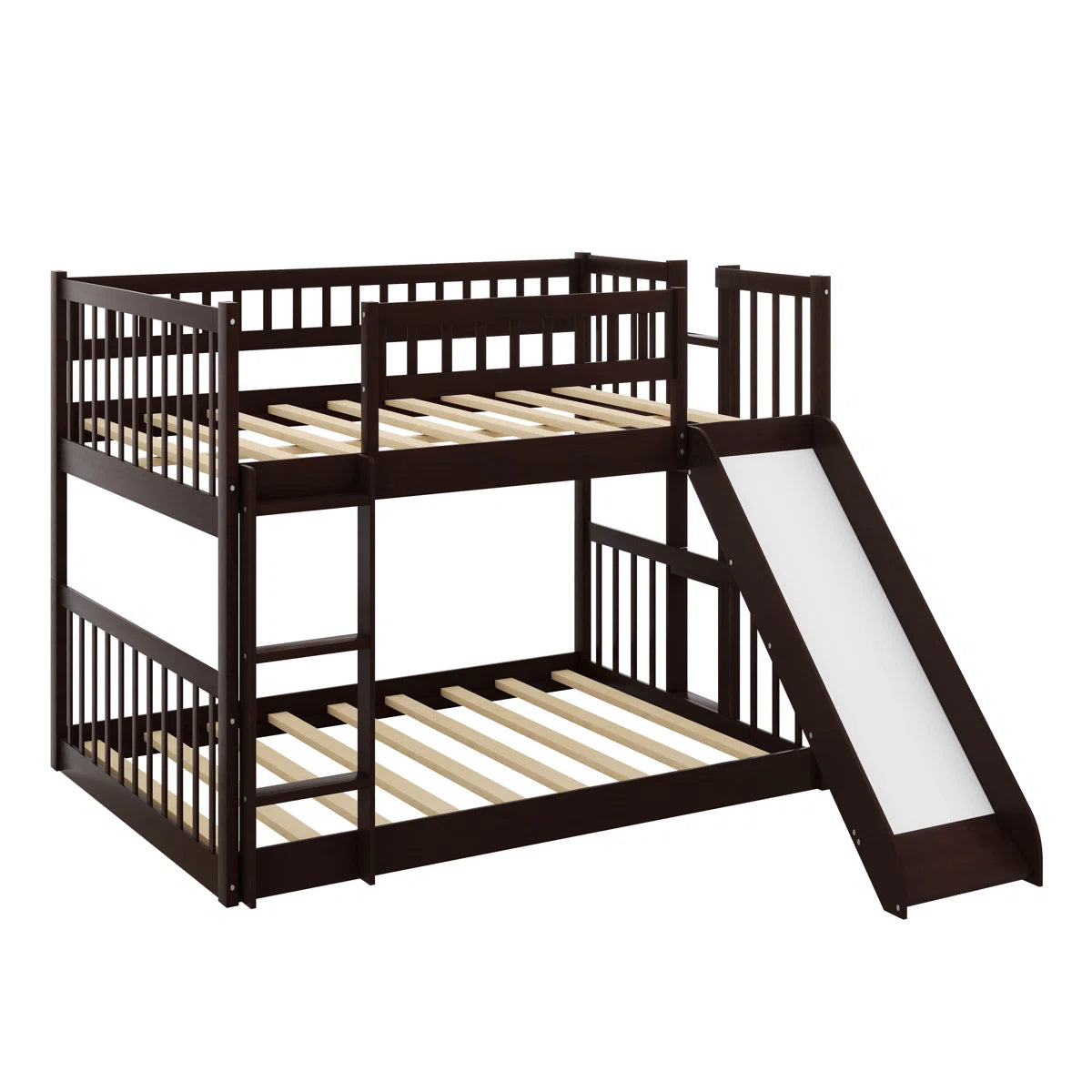 Furnishiaa Full-Over-Full-Over-Full Triple Bunk Bed
