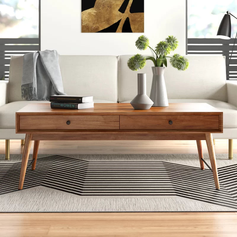 Solid Sheesham Wood Coffee Table For Living Room