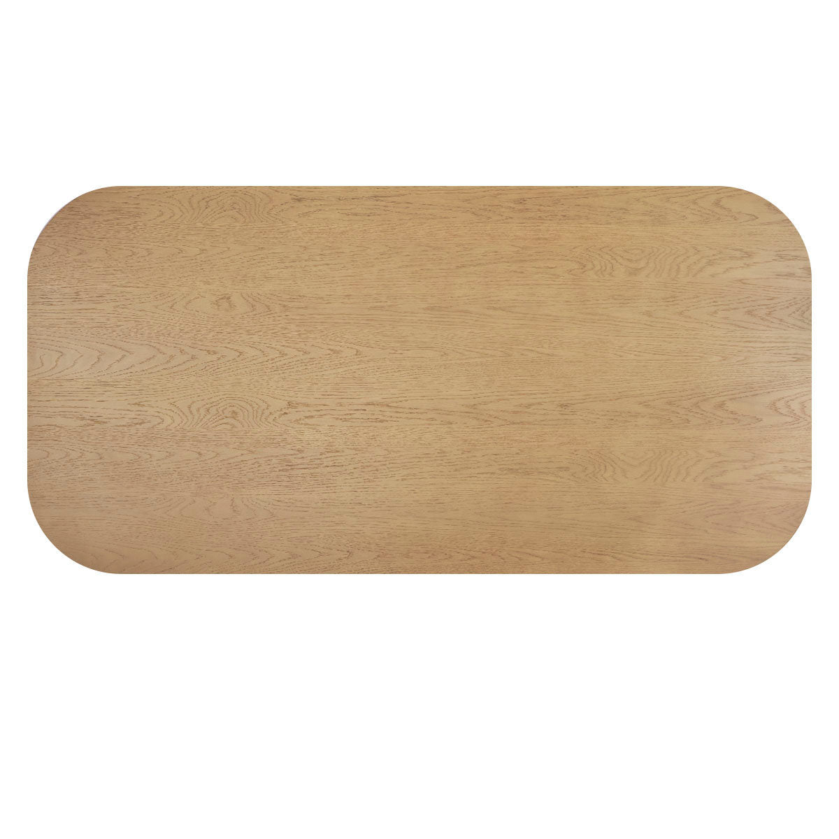 Furnishiaa Modern Oval Oak Dining Table with Sculpted Legs