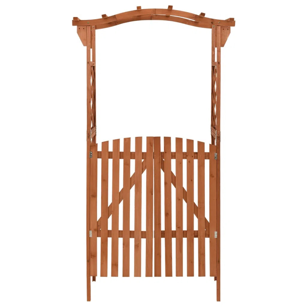 Furnishiaa Wooden Decorative Garden Arbor in Sheesham Wood Finish