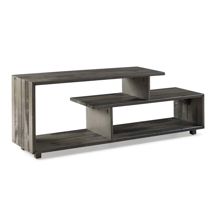Furnishiaa Solid Sheesham Wood Rustic Modern Console & TV Stand