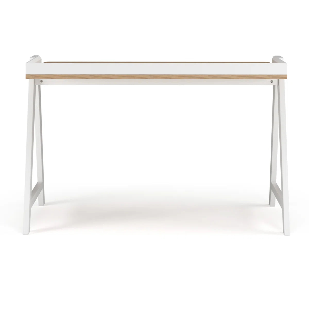 Furnishiaa Solid Wood Writing Desk – 120 cm Trestle Base