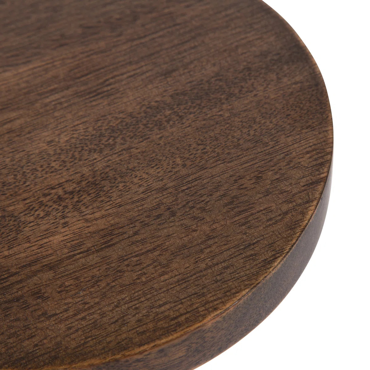Furnishiaa Round Pedestal End Table – Solid Sheesham Wood