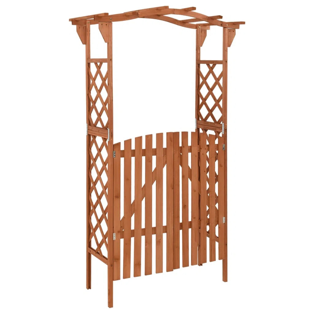 Furnishiaa Wooden Decorative Garden Arbor in Sheesham Wood Finish
