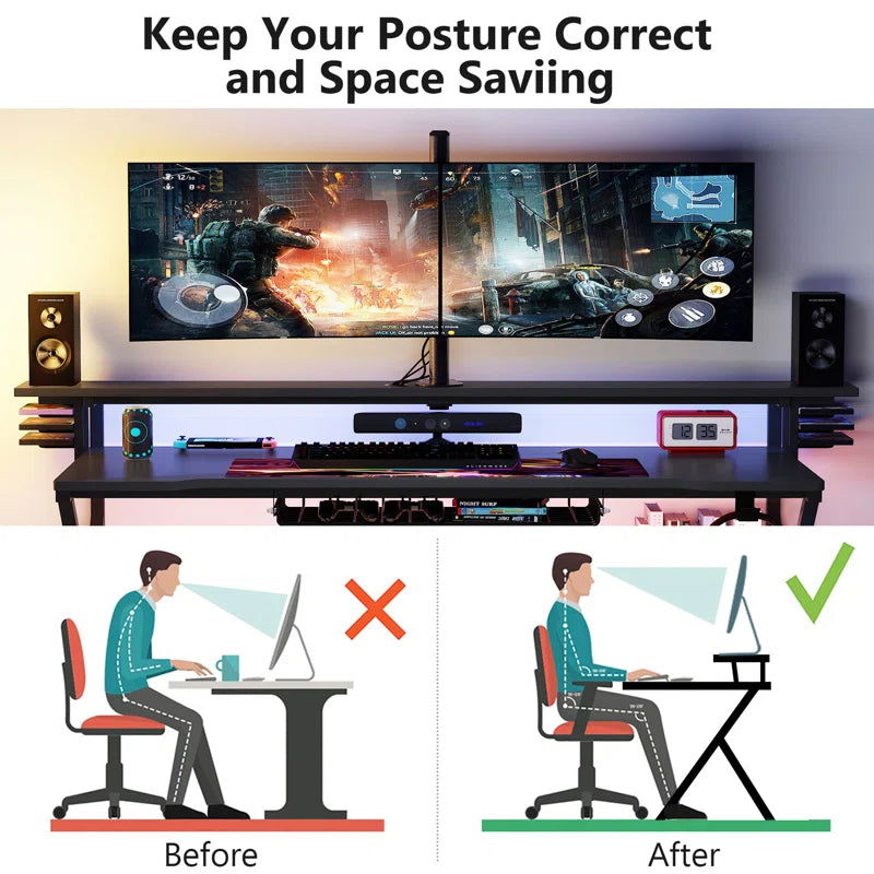 Absolute Wooden Black Gaming Table - Furnishiaa -  - 