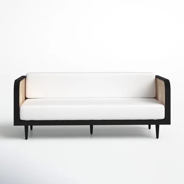 Furnishiaa High Demand Solid Wood Upholstered 3 Seater Cane Sofa