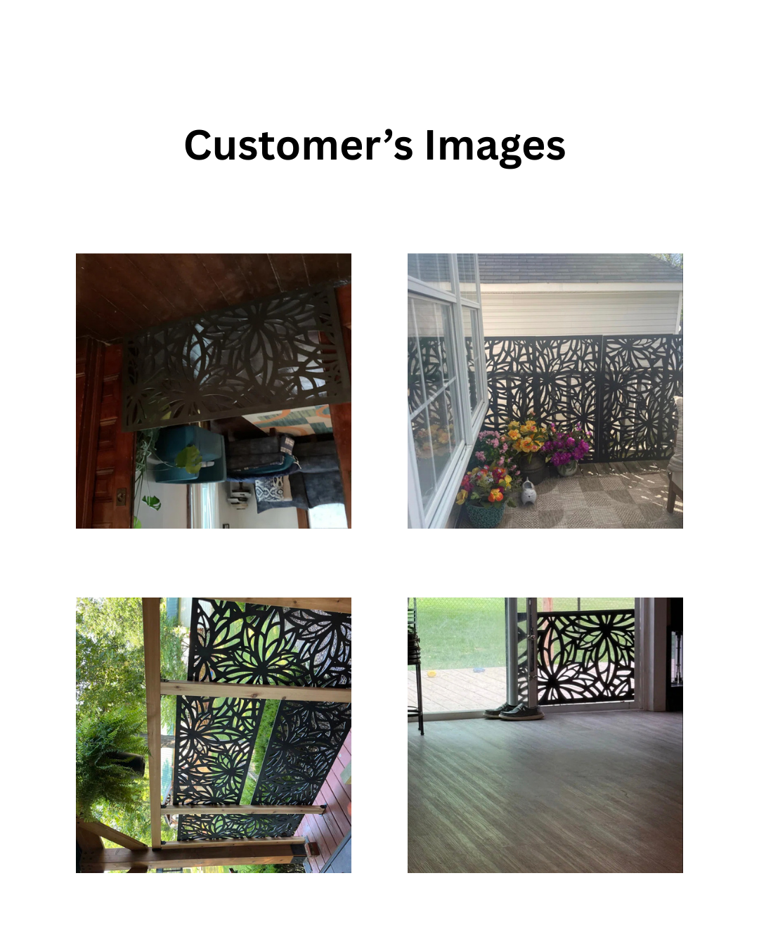 Furnishiaa Decorative Screen Panels – Metal Sheet