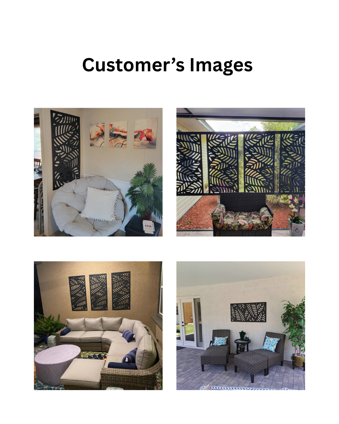 Furnishiaa Decorative Privacy Screen Panel