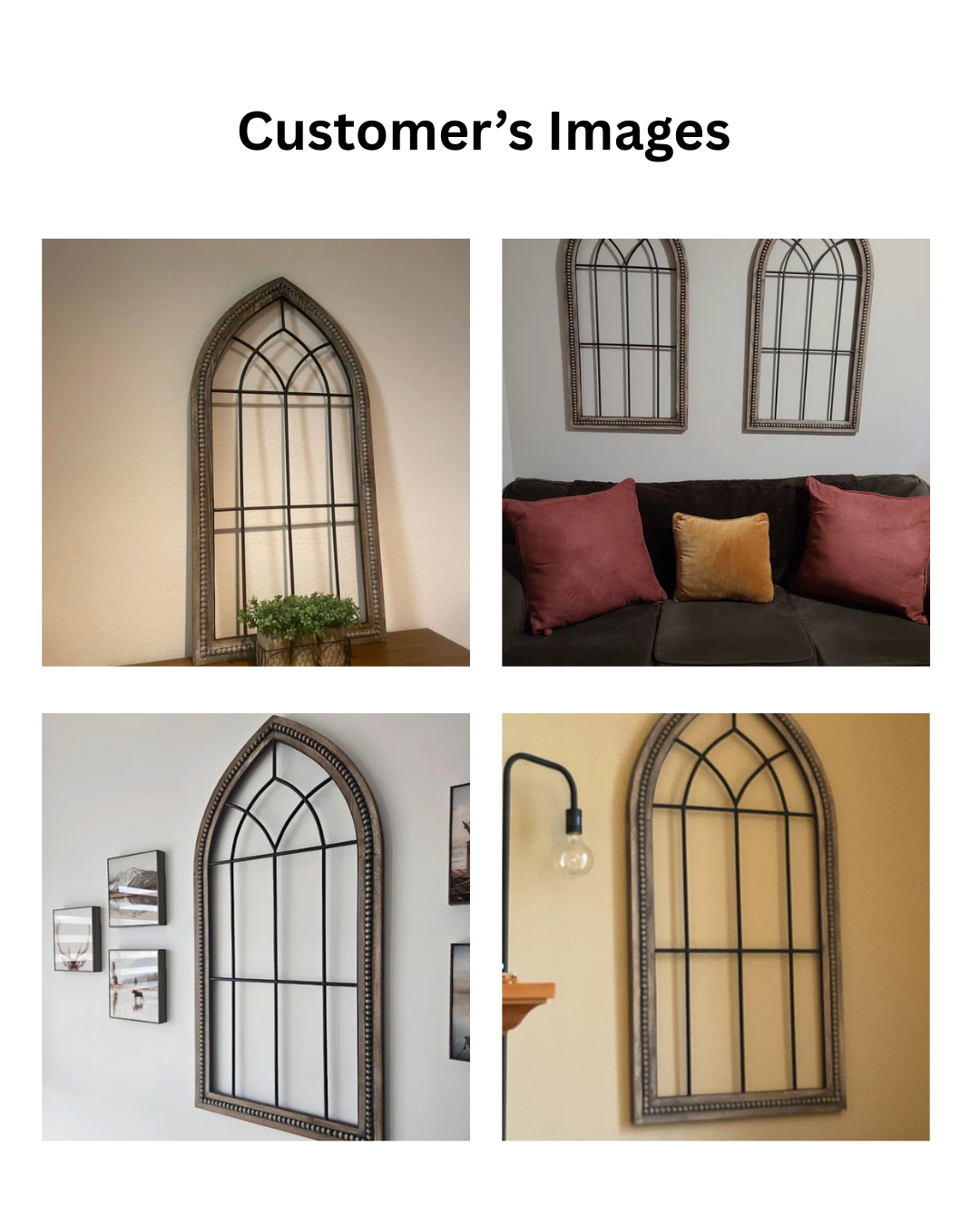 Rustic Arched Window Wall Hanging – Furnishiaa