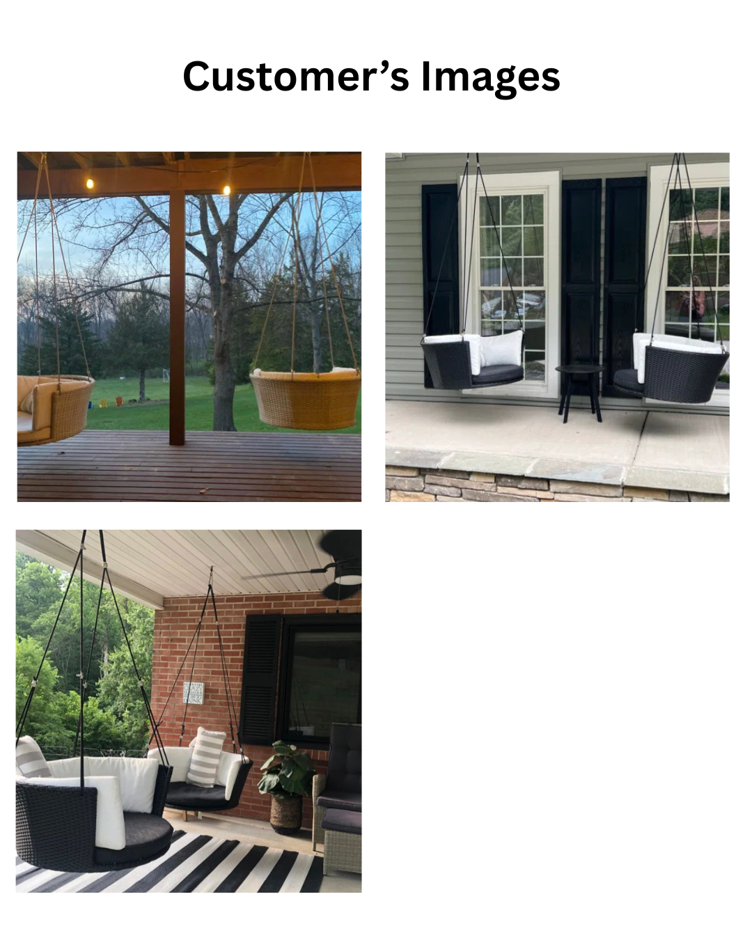 Furnishiaa Solid Sheesham Wood Hanging Swing Chair