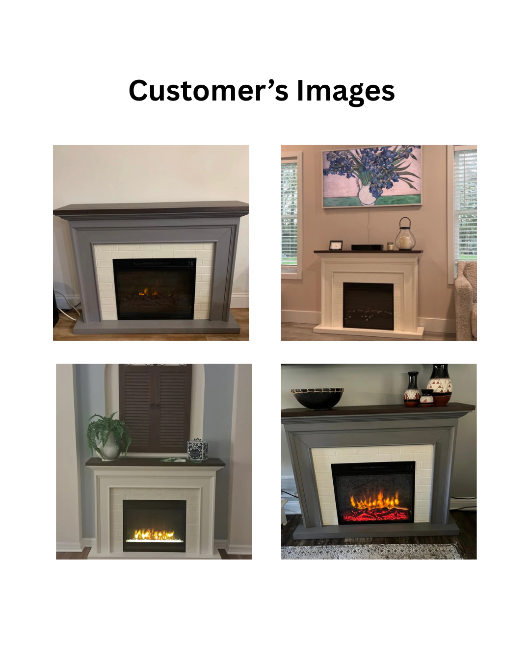 Furnishiaa Wall Mantel Electric Fireplace