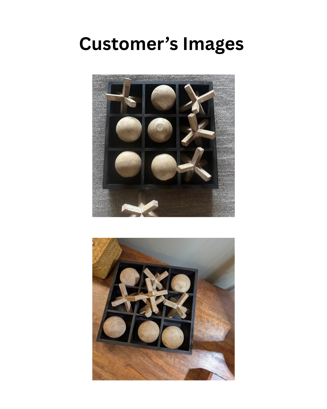 Furnishiaa’s Solid Sheesham Wood Tic-Tac-Toe Set.