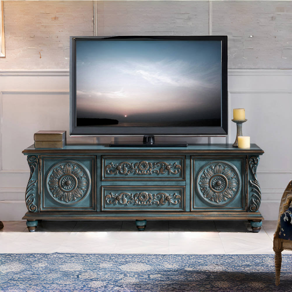 Furnishiaa Living Room TV Cabinet with Storage & Display Showcase