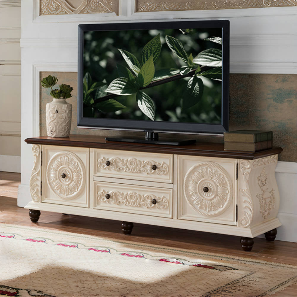 Furnishiaa Living Room TV Cabinet with Storage & Display Showcase