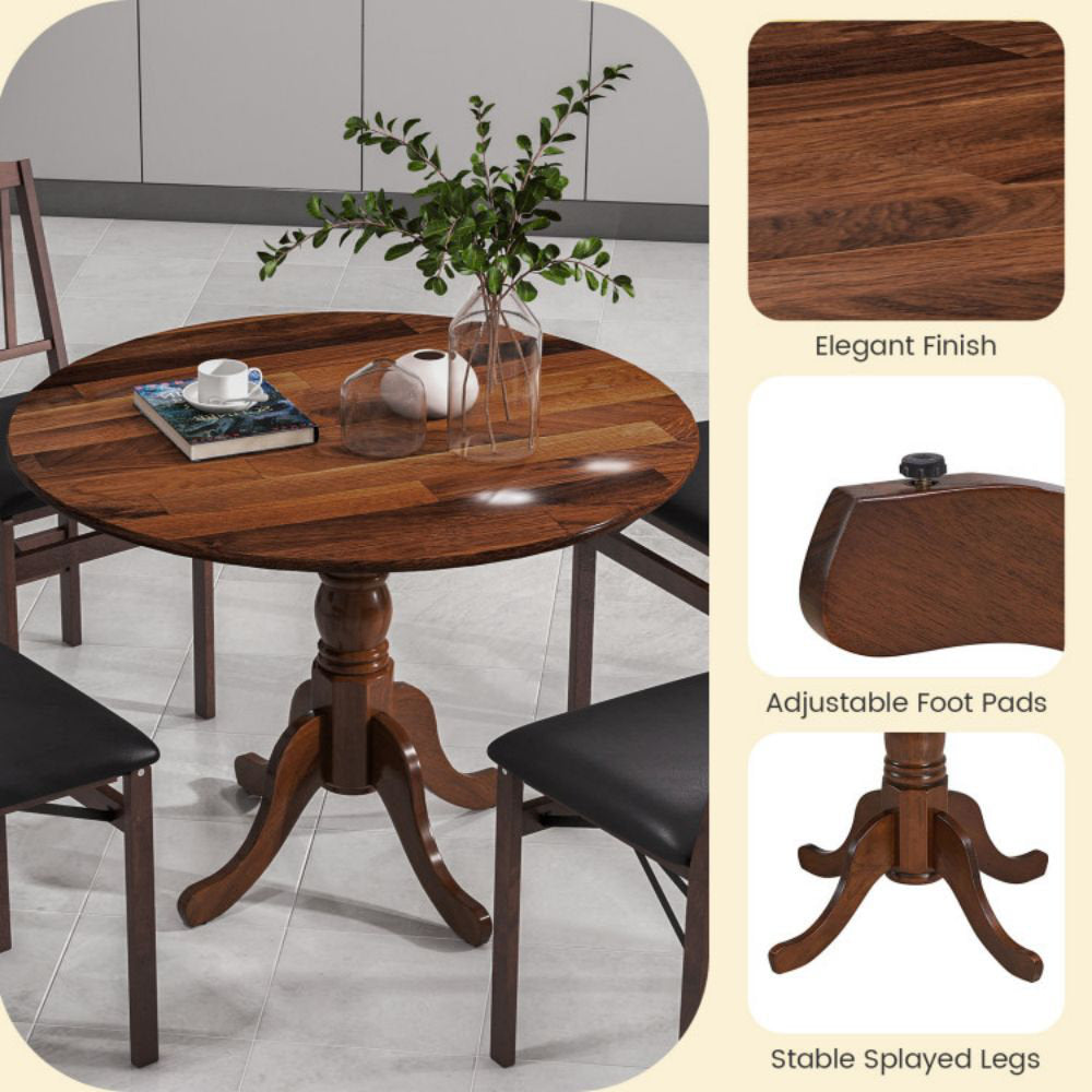 Furnishiaa Modern Round Wooden Dining Table