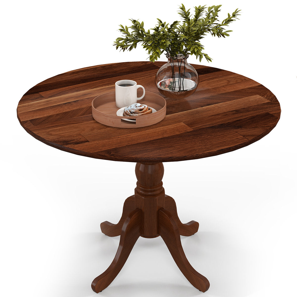 Furnishiaa Modern Round Wooden Dining Table